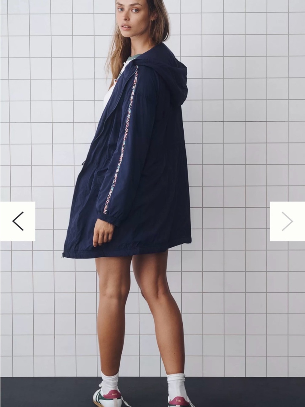 Gola x Anthropologie Sideline Windbreaker Jacket. Sized medium. - Picture 2 of 7